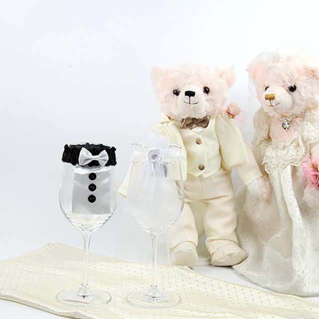 婚禮佈置DIY 創意酒杯裝飾 婚禮用品 幸福婚禮小物實體店面有售
