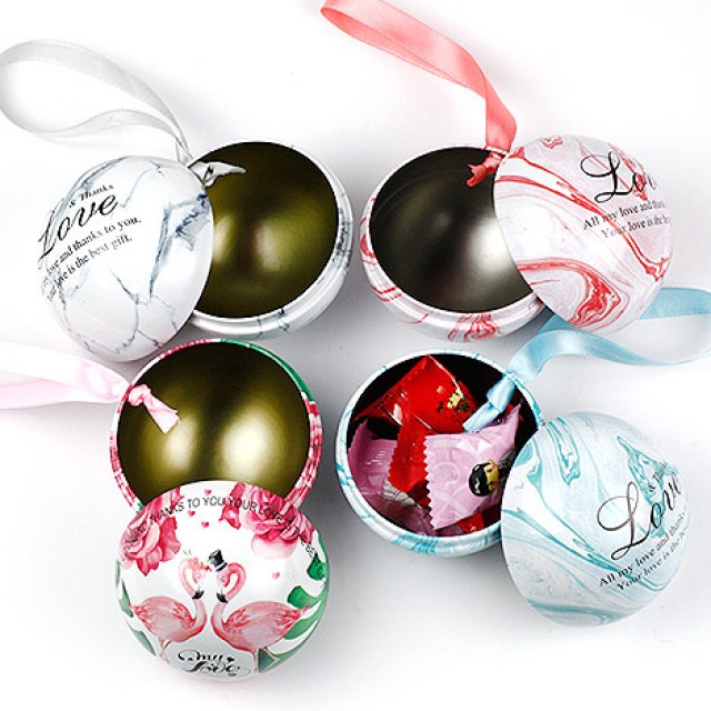創意禮物 DIY材料馬口鐵圓球加提袋組合 精緻禮物包裝