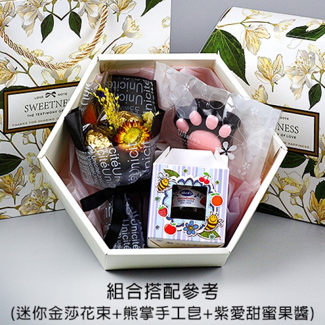 禮物盒推薦 客製化禮品  花草六角禮物盒 隨意搭配 禮物包裝