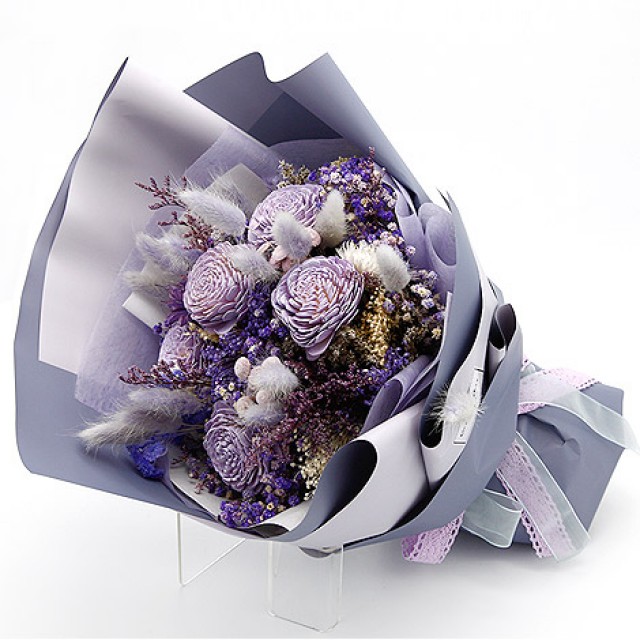 紫為你乾燥花手工花束 心願幸福婚禮小物
