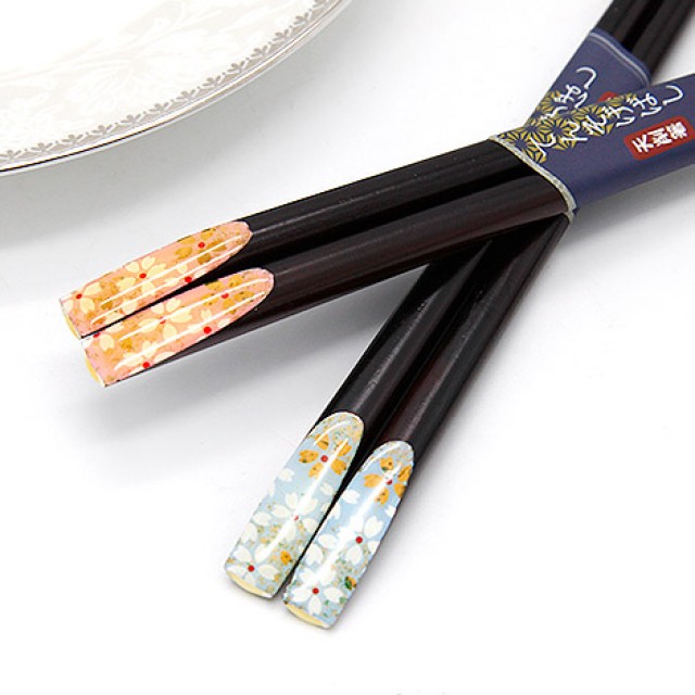 結婚禮物 櫻花喜兔對筷組 可客製化小卡