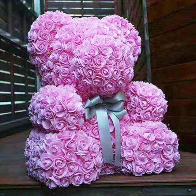 情人節送什麼好 客製玫瑰花泰迪熊 擄獲她就靠泰迪熊