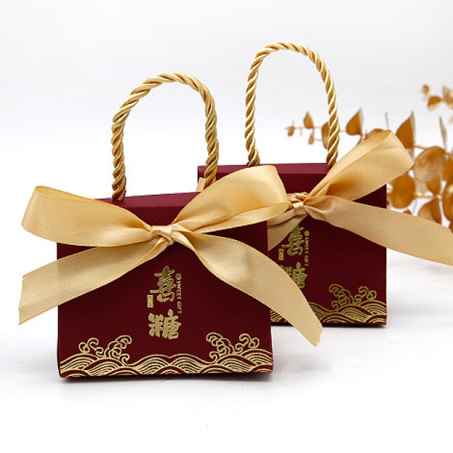 DIY中式提繩喜糖盒(小) 囍糖盒