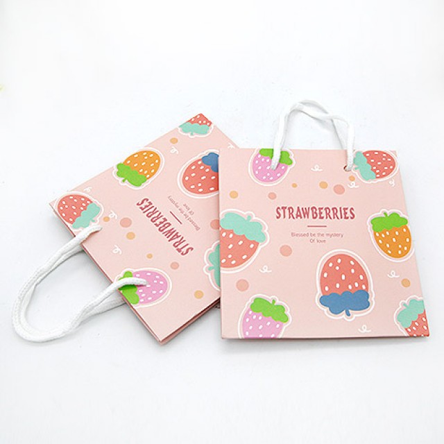 繽紛草莓禮物袋(小) 可愛禮品袋