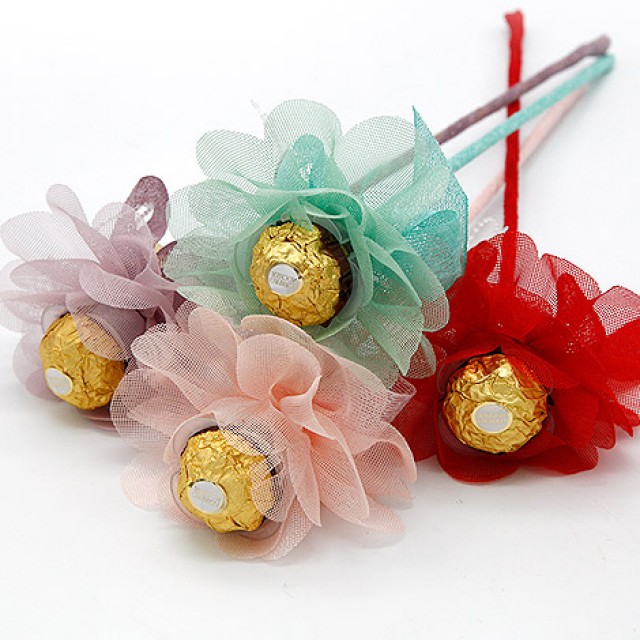 二次進場婚禮小物精緻花朵金莎花棒 心願幸福婚禮小物