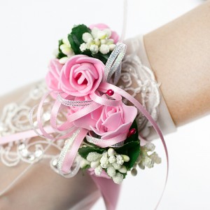 甜蜜花飾緞帶 手腕花