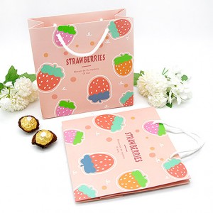 繽紛草莓禮物袋(大) 可愛禮品袋